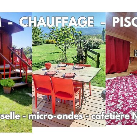 La Roulotte Du Cagire - 4 Pers - Pyrenees Guest House Villeneuve-de-Rivière Exterior foto